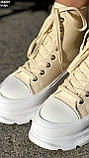 Підліткові високі бежеві кросівки кеди сліпони 36, фото 3