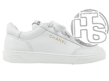 Жіночі кросівки Chanel Calfskin Womens CC Logo Sneakers G45086, фото 1