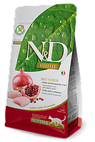 Сухий корм для котів Farmina N&D Grain Free Prime Sterilized 10кг курка та гранат