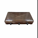 Газова плита трикомфорочна + Балон 5л + редуктор зі шлангом + пальник на балон у подарунок, фото 5