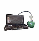 Газова плита трикомфорочна + Балон 5л + редуктор зі шлангом + пальник на балон у подарунок, фото 2