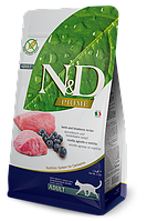 Сухий корм для котів Farmina N&D Grain Free Prime 10кг з ягням та чорницею