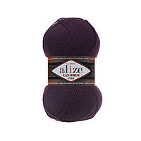 Пряжа Alize Lanagold Fine № 111 сливовий (Напіввовна Алізе Ланаголд Файн)