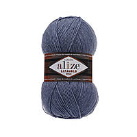 Пряжа Alize Lanagold Fine № 203 джинс меланж (Напіввовна Алізе Ланаголд Файн)
