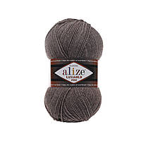 Пряжа Alize Lanagold Fine № 240 коричневий меланж (Напіввовна Алізе Ланаголд Файн)