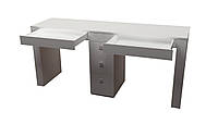 Маникюрный стол "Престиж" для двух мастеров. 5 выдвижных ящиков.
