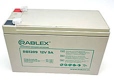 Акумулятор свинцево-кислотний Rablex RB1209 акумуляторна батарея 12V-9A 9000мah, фото 3