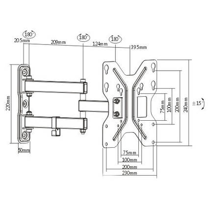 Кріплення для телевізора LDA11-223, діагоналлю 23"-42", фото 3