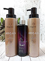 Набір Bogenia для волосся з аргановою олією 3в1 Argan Oil (шампунь, кондиціонер, спрей 12в1 відновлючий)