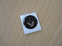 Наклейка s круглая Renault 20х20х1.2мм силиконовая эмблема логотип марка бренд в круге на авто Рено