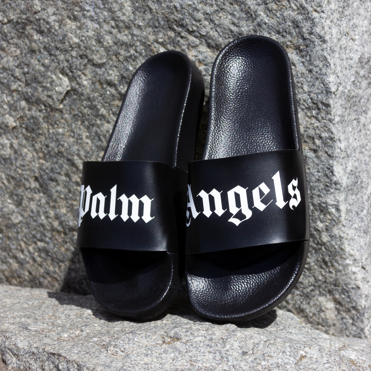 Чоловічі сланці Palm Angels шльопанці тапочки чорні
