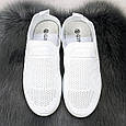 Кросівки жіночі текстильні білі без шнурків GIPANIS 4511, фото 6