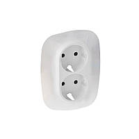 Лицьова панель розетки подвійна із заземленням Legrand Valena ALLURE білий