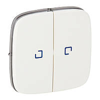 Клавіша вимикача 2-клавішного з підсвіткою Legrand Valena ALLURE білий