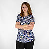 Футболка жіноча трикотажна Футболка з квітковим принтом бавовна (Угорщина), фото 6