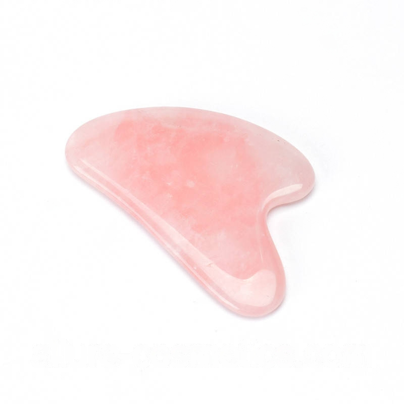 Скребок гуаша з натурального (КАМІНЬ) рожевого кварцу серце Gua Sha Anti Aging Scraping Massage Tool