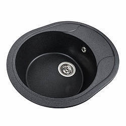 Гранітна мийка для кухні VALESO 5847 ONYX матовий Карбон
