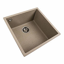 Гранітна мийка для кухні VALESO 4040 RUBA матова сафарі