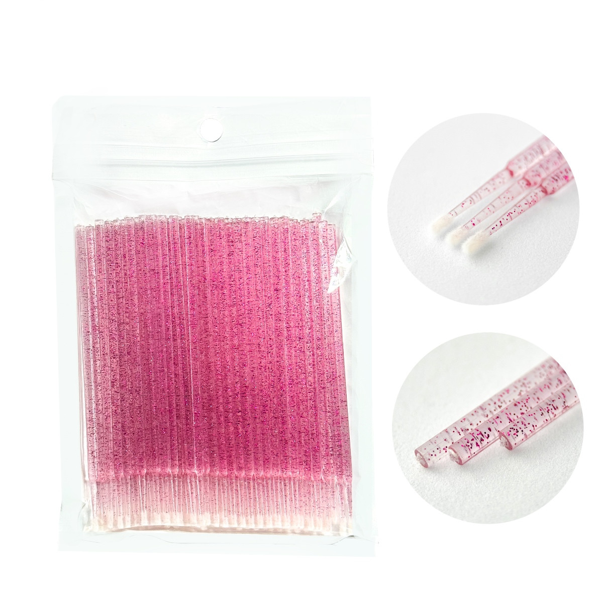 Мікробраші Блискучі Rose-red, (100 шт./уп)