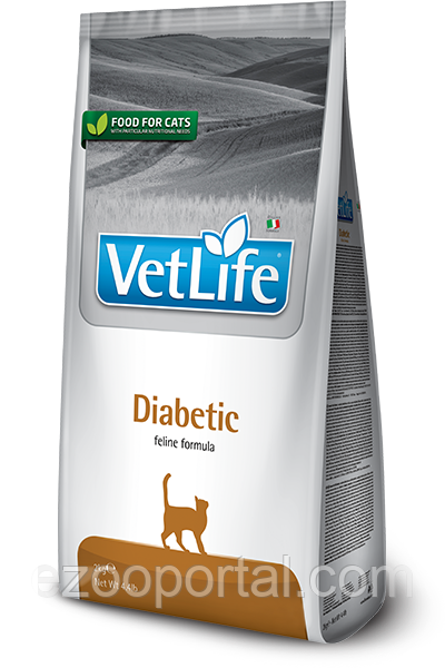 Сухий лікувальний корм для котів Farmina Vet Life Diabetic 2кг при цукровому діабеті