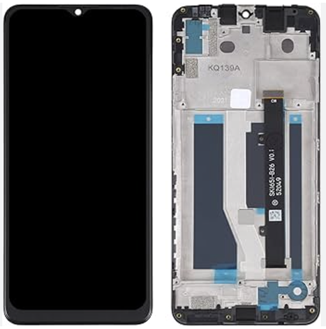 Дисплей (екран) для ZTE Blade A71 + touchscreen, чорний, з передньою панеллю, фото 1