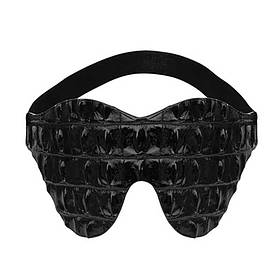 Маска на очі зі шкірозамінника Chisa Behave, з імітацією шкіри крокодила, чорна