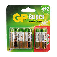 Батарейка GP SUPER ALKALINE 1.5V 15A-U6 лужна, LR6, AA блістер