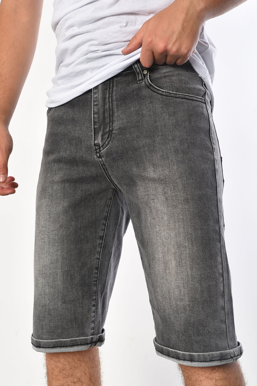 Шорти чоловічі джинсові сірого кольору р.32 181801P, фото 1