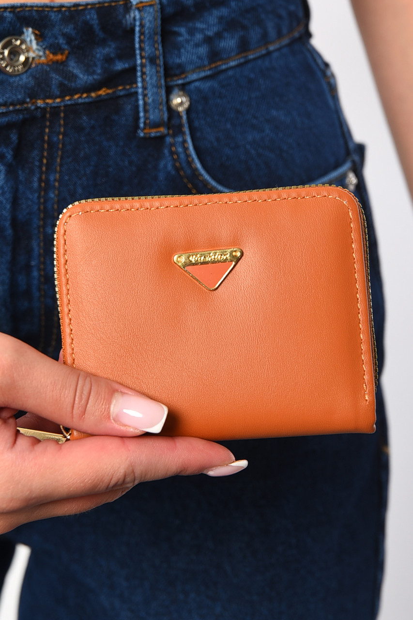 Гаманець жіночий з екошкіри коричневого кольору 182629P, фото 1