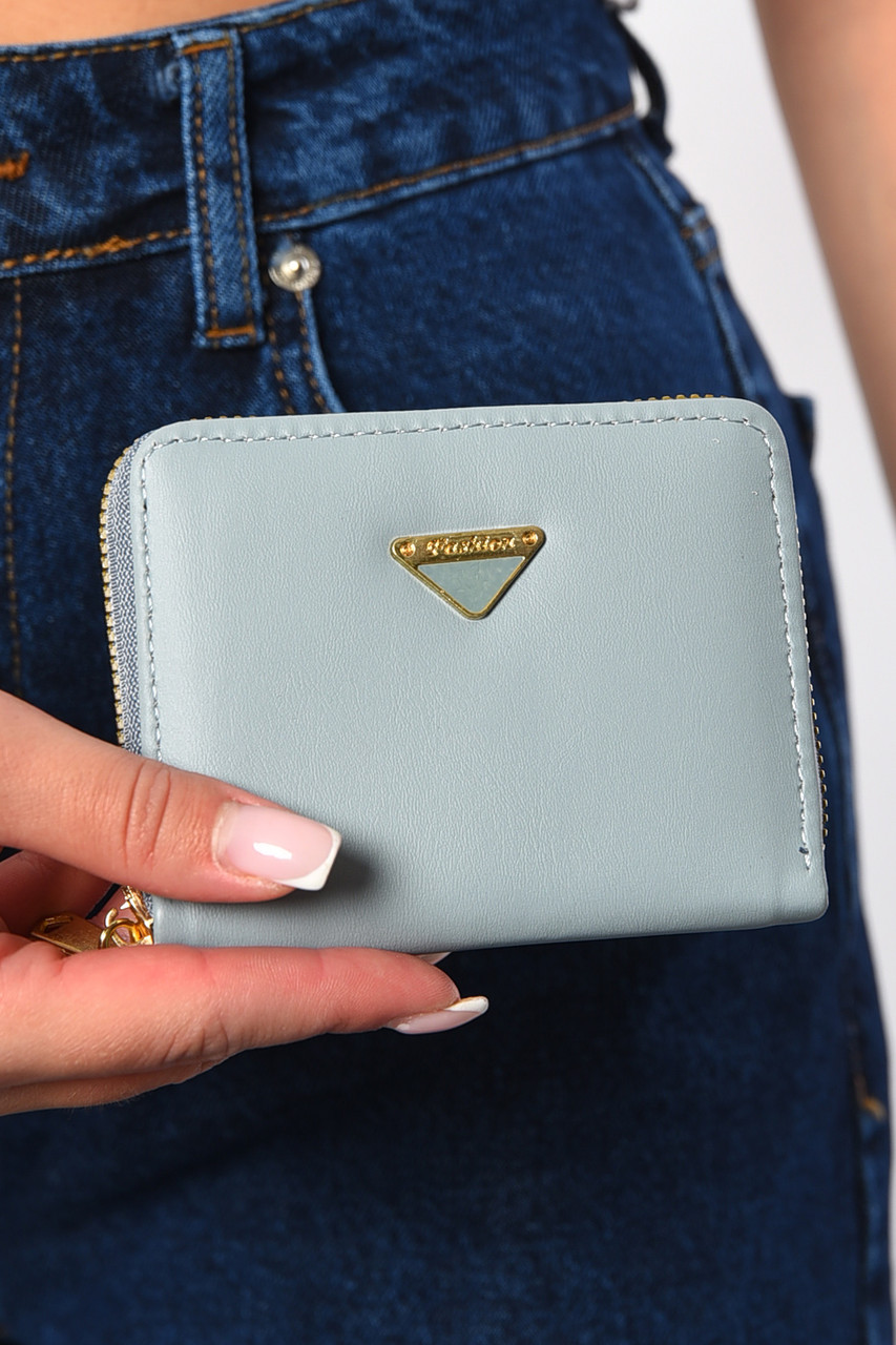 Гаманець жіночий з екошкіри блакитного кольору 182632P, фото 1