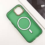 Чохол TPU+PC Lily with MagSafe для Apple iPhone 15 (6.1") Army Green, фото 5