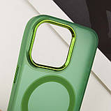 Чохол TPU+PC Lily with MagSafe для Apple iPhone 15 Pro (6.1") Army Green, фото 6