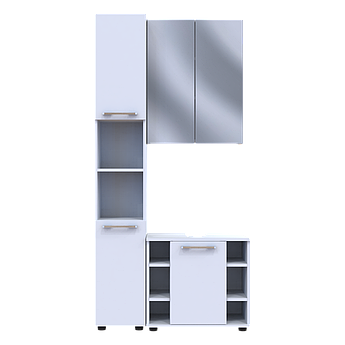 Комплект для ванної кімнати Doros Міра Білий ДСП 84х33х183.5 (41510133)