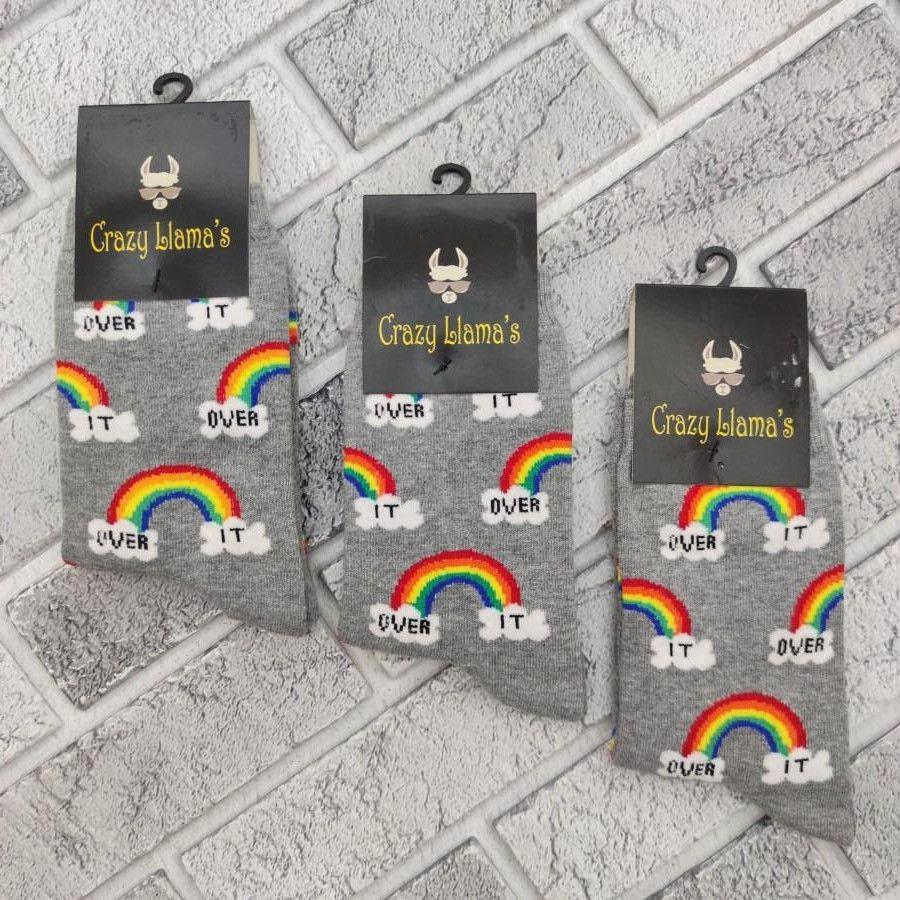 Шкарпетки високі весна/осінь Crazy Lama 777-74 Веселка Туреччина one size (37-40р) 30033379