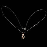 Підвіс. Натуральний морганіт. Срібло 925., фото 3