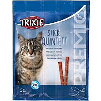 Ласощі для котів Premio Stick Quintett з лососем і фореллю 5 шт. по 5 г Trixie 42725