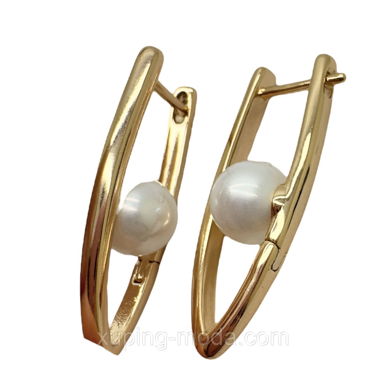 Сережки xuping. 35 мм.18к, фото 1