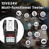 Аналізатор акб, тест стану батарей Ancel BST600 з принтером 12&24V, фото 3