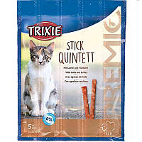 Ласощі для котів Premio Stick Quintet з ягням та індичкою 5 шт. по 5 г Trixie 42723
