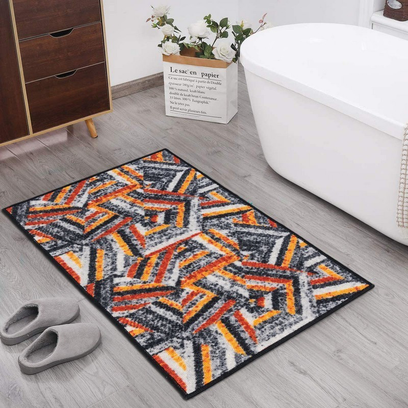 Килимок у ванну кімнату MAC Carpet Taba 317В 40х60 см Сірий+Помаранчевий