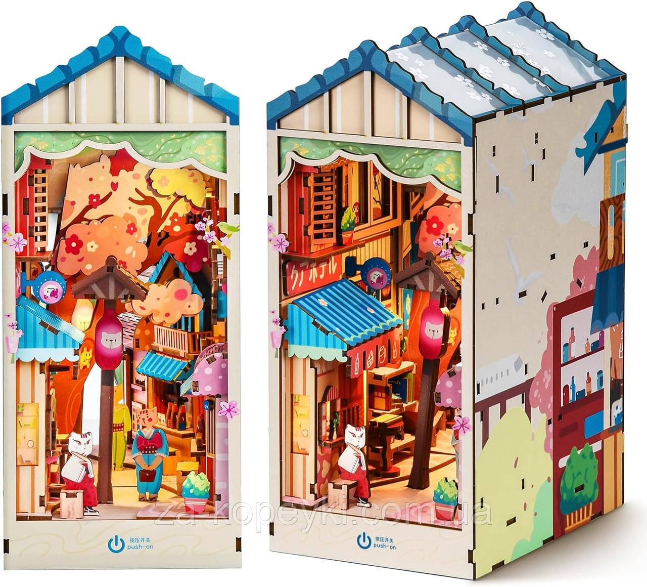 Бук Нук Котяча крамниця конструктор Book Nook Cat Grocery Store SQ-03