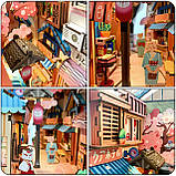 Бук Нук Котяча крамниця конструктор Book Nook Cat Grocery Store SQ-03, фото 7
