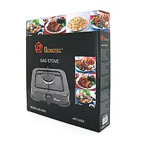 Сіра газова плита Domotec MS-6601 з 1 конфоркою компактна та зручна у використанні.
