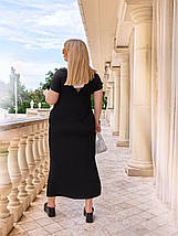 Літнє плаття рівного крою з тканини жатка великі розміри, фото 5
