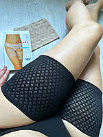 Бандалетки на стегна дихаючі від натирання Annes Openwork Thigh Band With Silicone бежеві чорні розміри S-XXXL, фото 3