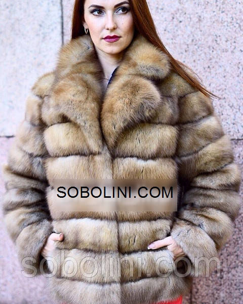 Шубка з хутра шикарної лісової куниці "Lisa", фото 1