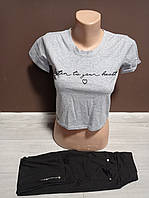 Дитячий костюм для дівчинки підлітка Каліфорнія Туреччина топ та бриджі 13-18 років сірий