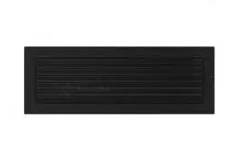 Вентиляційна решітка для каміна Kratki 17х49 см чорна з жалюзі 49CX