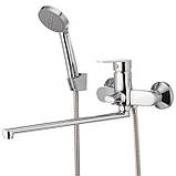 Змішувач для ванної з довгим виливом 35 см з душем CRON OMEGA 006 (CR0170), фото 6