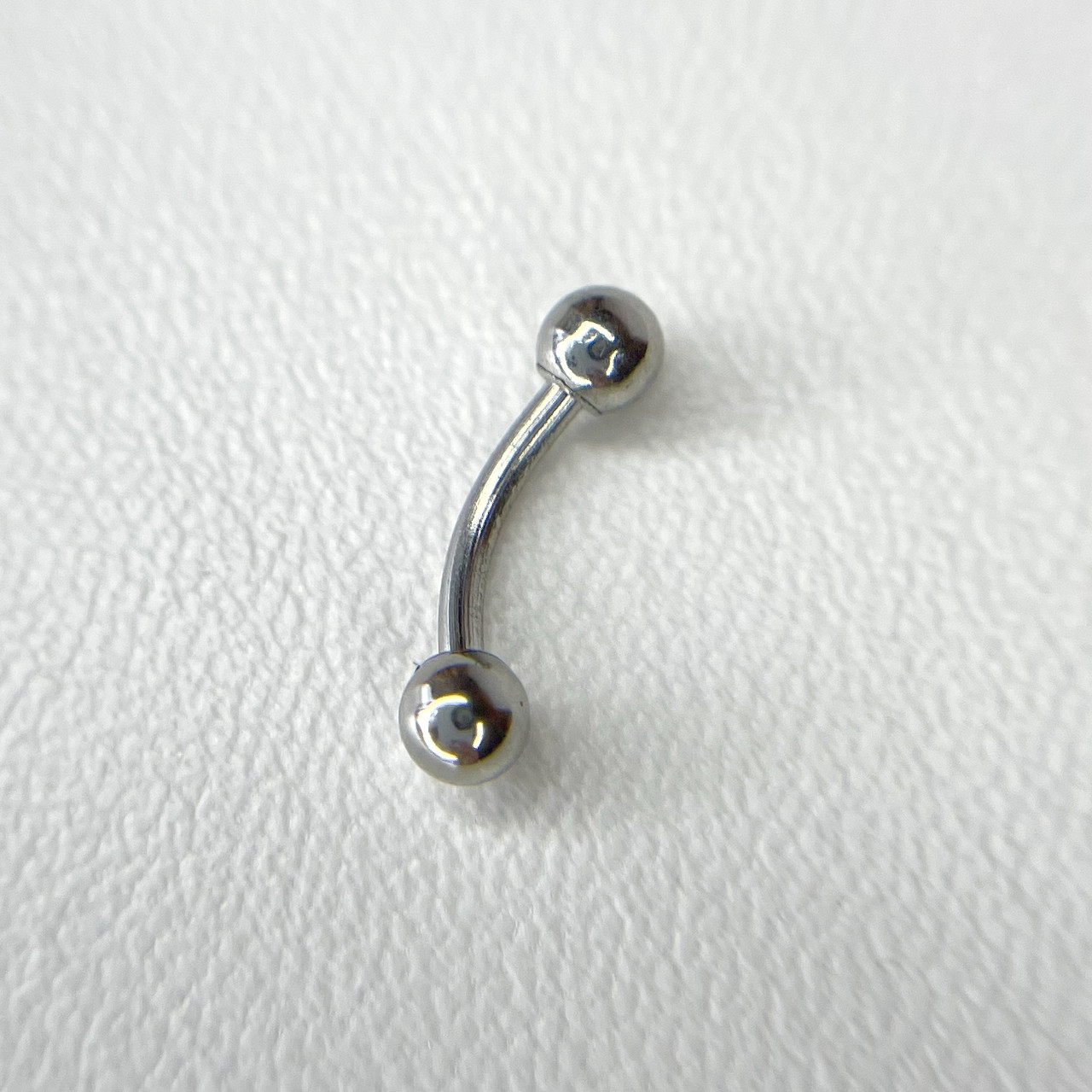 Сережка для пірсинга Finding Банан з кульками для брів вух губи пупка хірургічна сталь 316L Сталистий 12.5мм x 2.8мм Pr00016